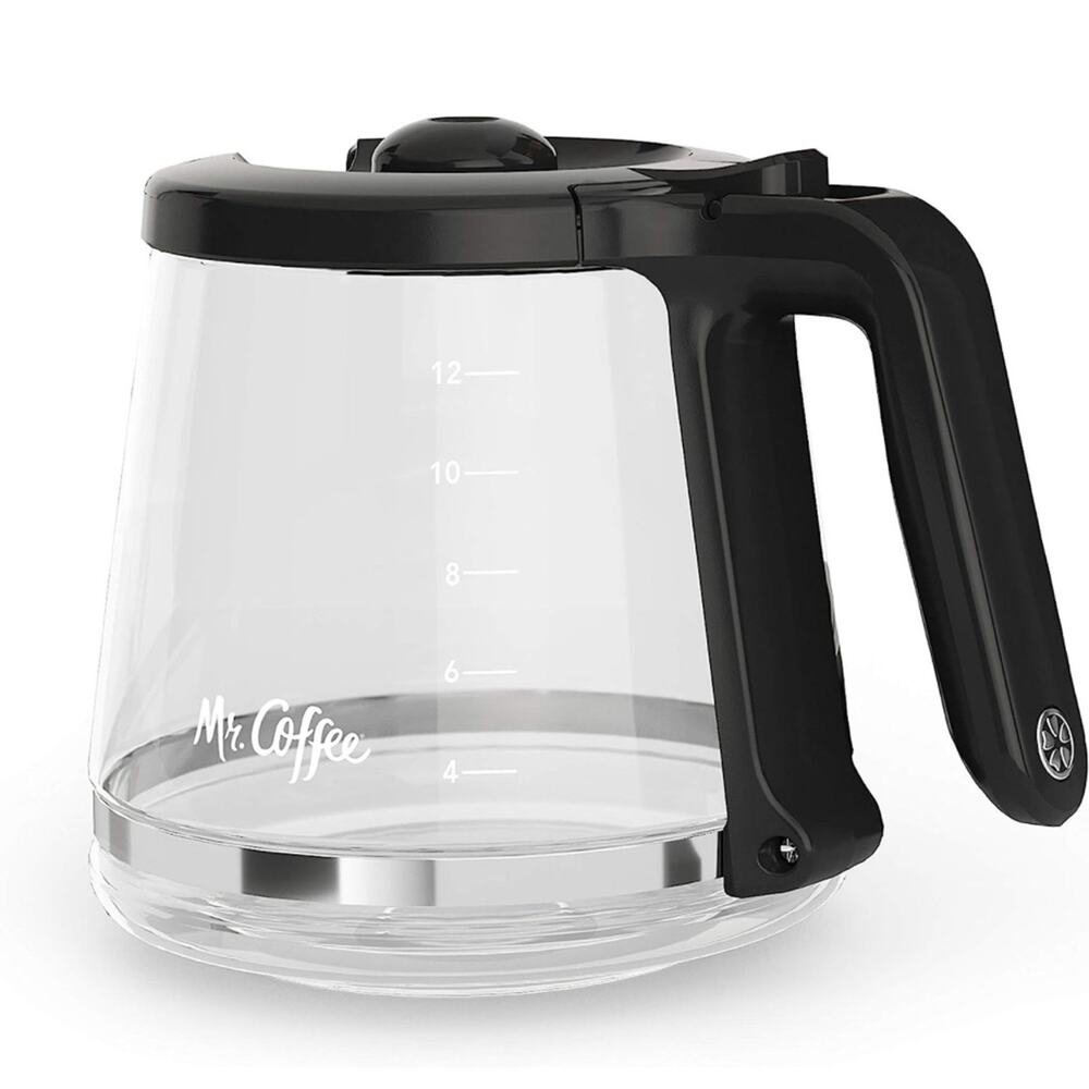 Mr. Coffee 12 Cup Replacement Glass Carafe Black Handle & Lid Open Box